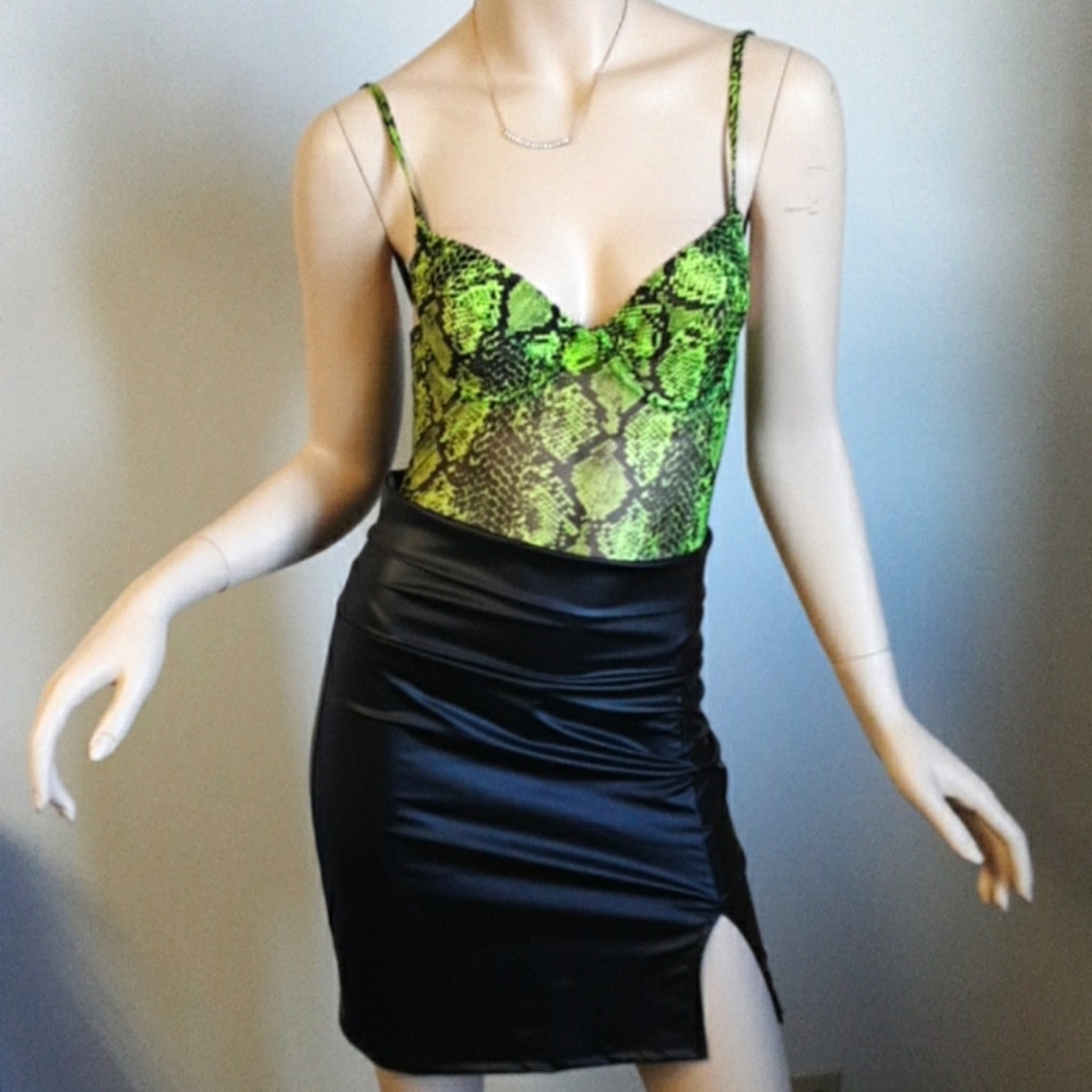 TicToc snakeskin sheer bodysuit